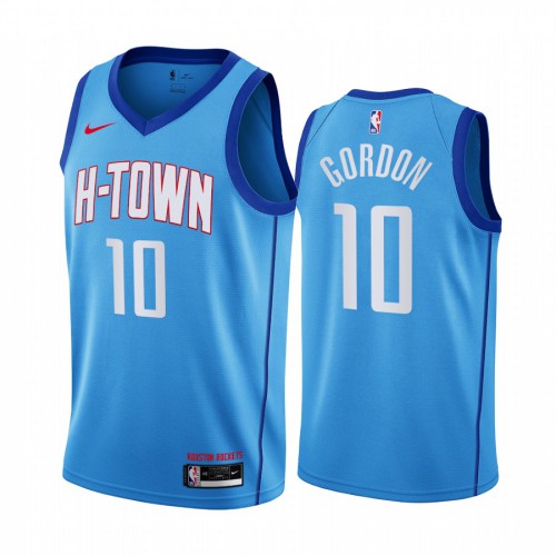 Houston Rockets #10 Eric Gordon Blue Swingman 2020-21 City Edition Jersey Mens