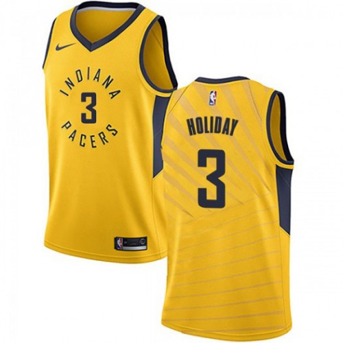 Indiana Pacers #3 Aaron Holiday Gold Youth Swingman Statement Edition Jersey Youth