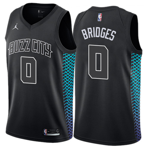 Charlotte Hornets #0 Miles Bridges Black Jordan Swingman City Edition Jersey Mens