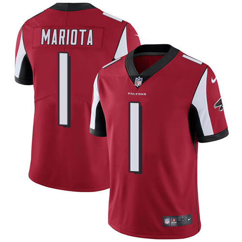 Falcons #1 Marcus Mariota Red Team Color Men's Stitched Vapor Untouchable Limited Jersey