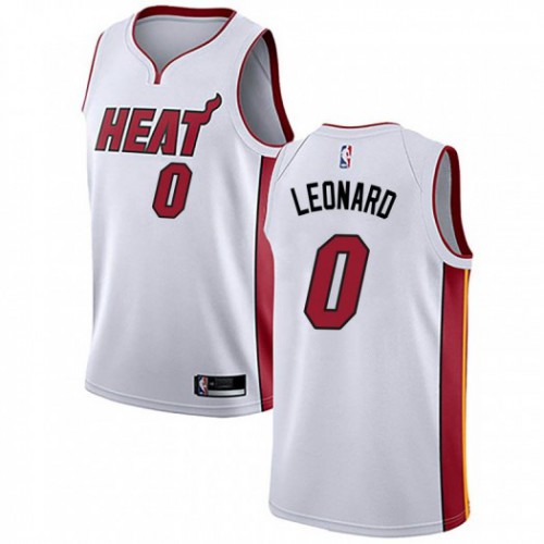 Miami Heat #0 Meyers Leonard White Youth Swingman Association Edition Jersey Youth