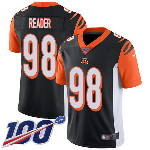 Cincinnati Bengals #98 D.J. Reader Black Team Color Youth Stitched 100th Season Vapor Untouchable Limited Jersey Youth