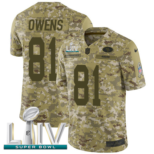 San Francisco 49ers #81 Jordan Matthews Camo Super Bowl LIV 2020 Men's Stitched Limited 2018 Salute To Service Jersey Men's