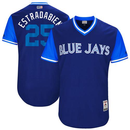 Toronto Blue Jays #25 Marco Estrada Navy 