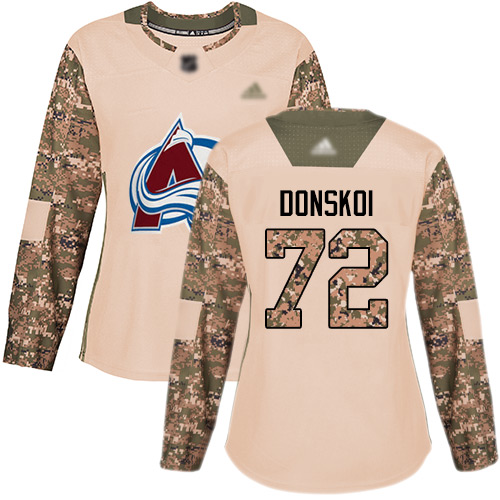 Adidas Colorado Avalanche #72 Joonas Donskoi Camo Authentic 2017 Veterans Day Women's Stitched Jersey Womens
