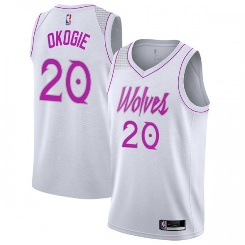 Minnesota Timberwolves #20 Josh Okogie White Youth Swingman Earned Edition Jersey Youth