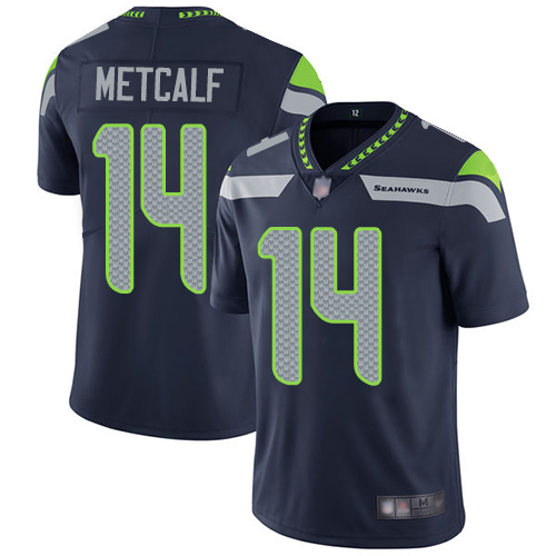 Seahawks #14 D.K. Metcalf Steel Blue Team Color Men's Stitched Vapor Untouchable Limited Jersey