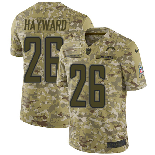 Los Angeles Chargers #26 Casey Hayward Camo Men's Stitched Limited 2018 Salute To Service Jersey Men's
