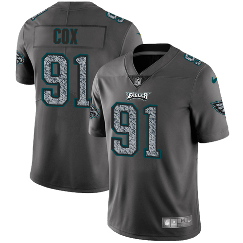 Philadelphia Eagles #91 Fletcher Cox Gray Static Men's Stitched Vapor Untouchable Limited Jersey Men's