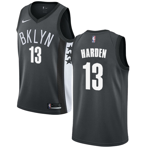 Brooklyn Nets #13 James Harden Gray Swingman Statement Edition Jersey Mens