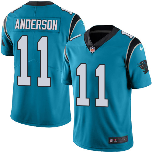 Carolina Panthers #11 Robby Anderson Blue Alternate Men's Stitched Vapor Untouchable Limited Jersey Men's