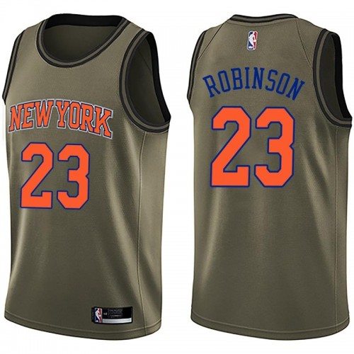 New York Knicks #23 Mitchell Robinson Green Youth Swingman Salute to Service Jersey Youth