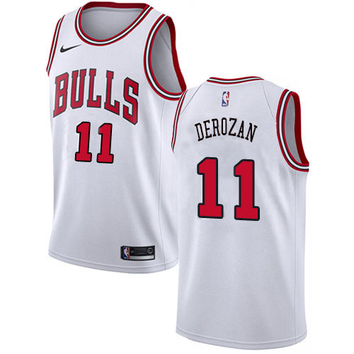 Chicago Bulls #11 Demar Derozan Youth White Swingman Association Edition Jersey Youth