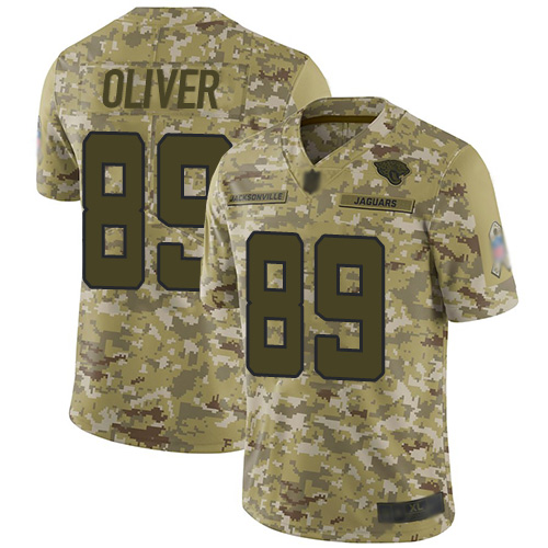 Jacksonville Jaguars #89 Josh Oliver Camo Men's Stitched Limited 2018 Salute To Service Jersey Men's
