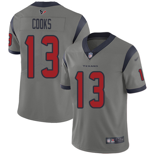 Texans #13 Brandin Cooks Gray Youth Stitched Limited Inverted Legend Jersey