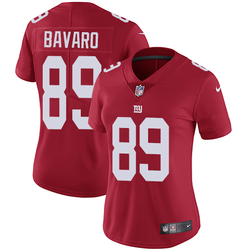 New York Giants #89 Mark Bavaro Red Alternate Women's Stitched Vapor Untouchable Limited Jersey Womens