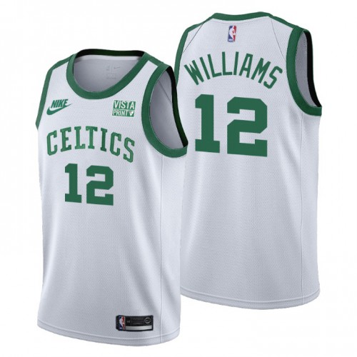 Boston Boston Celtics #12 Grant Williams Youth Releases Classic Edition 75th Anniversary Jersey White Youth