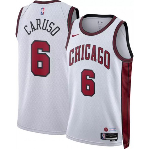Chicago Chicago Bulls #6 Alex Caruso Unisex White 2022-23 Swingman Jersey - City Edition Mens