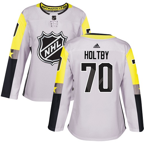 Adidas Washington Capitals #70 Braden Holtby Gray 2018 All-Star Metro Division Authentic Women's Stitched Jersey Womens