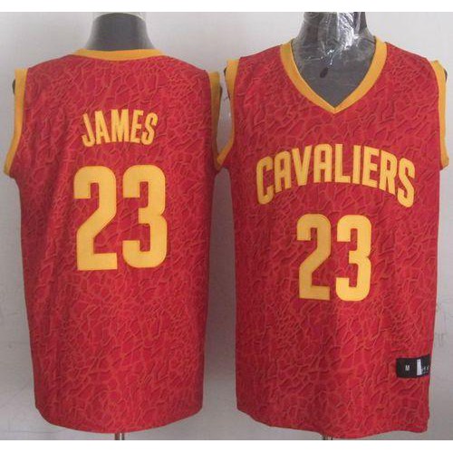 Cleveland Cavaliers #23 LeBron James Red Crazy Light Stitched Jersey Mens