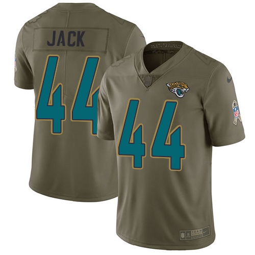 Jacksonville Jaguars #44 Myles Jack Olive Youth Stitched Limited 2017 Salute to Service Jersey Youth