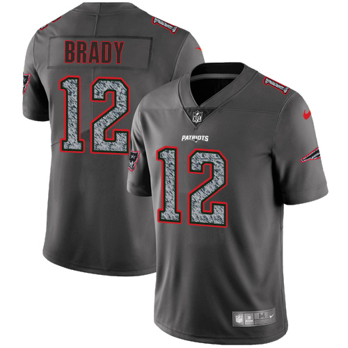 Patriots #12 Tom Brady Gray Static Men's Stitched Vapor Untouchable Limited Jersey