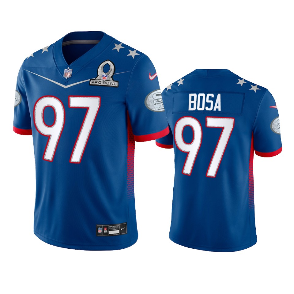 49ers #97 Nick Bosa Men's 2022 NFC Pro Bowl Game Jersey Royal