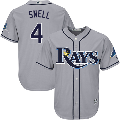 Tampa Bay Rays #4 Blake Snell Grey Cool Base Stitched Youth Jersey Youth
