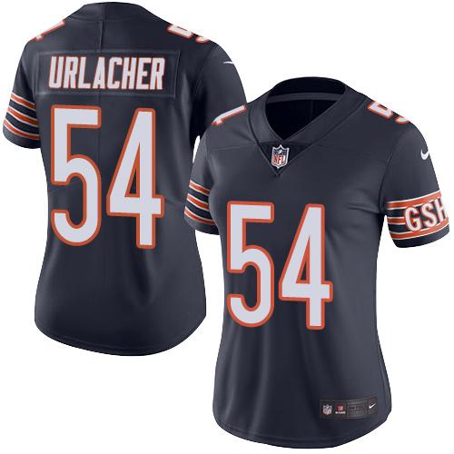 Chicago Bears #54 Brian Urlacher Navy Blue Team Color Women's Stitched Vapor Untouchable Limited Jersey Womens