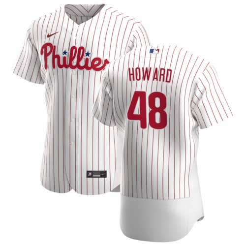 Philadelphia Philadelphia Phillies #48 Spencer Howard Men's White Home 2020 Authentic Player Jersey Men's