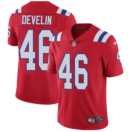 New England Patriots #46 James Develin Red Alternate Men's Stitched Vapor Untouchable Limited Jersey Men's