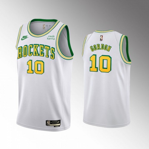 Houston Rockets #10 Eric Gordon Mens White 2022-23 Classic Edition Jersey Mens