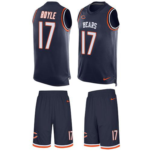 Bears #17 Tim Boyle Navy Blue Team Color Men's Stitched Limited Tank Top Suit Jersey
