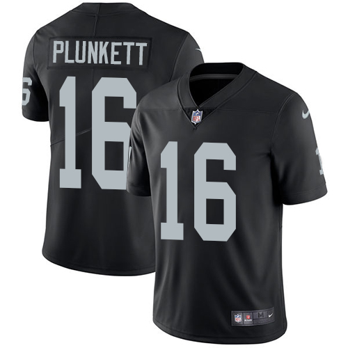 Las Vegas Raiders #16 Jim Plunkett Black Team Color Youth Stitched Vapor Untouchable Limited Jersey Youth