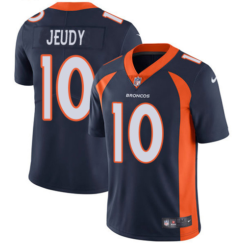 Broncos #10 Jerry Jeudy Navy Blue Alternate Men's Stitched Vapor Untouchable Limited Jersey