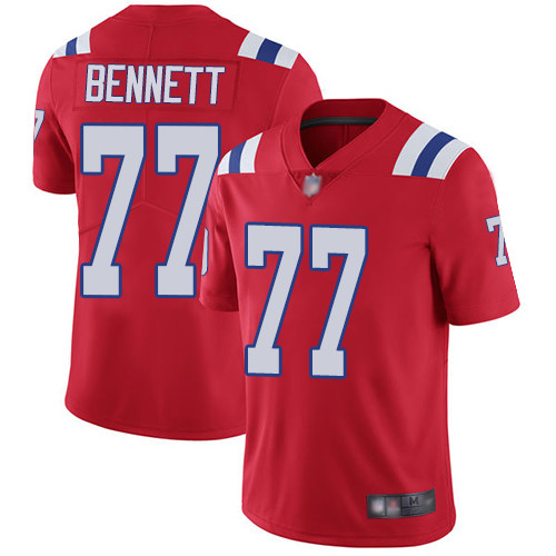 New England Patriots #77 Michael Bennett Red Alternate Men's Stitched Vapor Untouchable Limited Jersey Men's