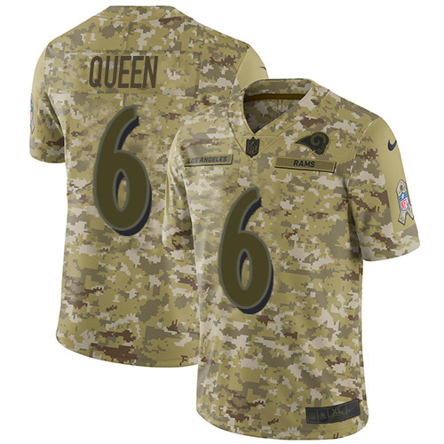 Ravens #6 Patrick Queen Camo Men's Stitched Limited 2018 Salute To Service Jersey
