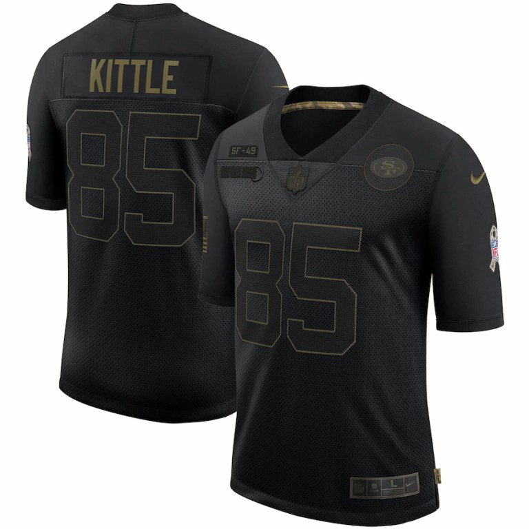 San Francisco 49ers #85 George Kittle 2020 Salute To Service Limited Jersey Black