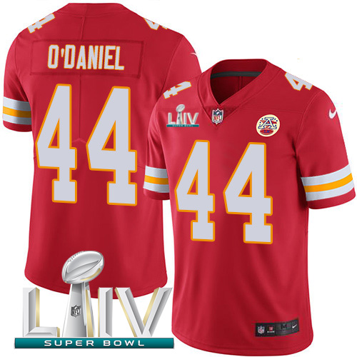 Kansas City Chiefs #44 Dorian O'Daniel Red Super Bowl LIV 2020 Team Color Men's Stitched Vapor Untouchable Limited Jersey Men's