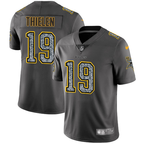 Vikings #19 Adam Thielen Gray Static Men's Stitched Vapor Untouchable Limited Jersey