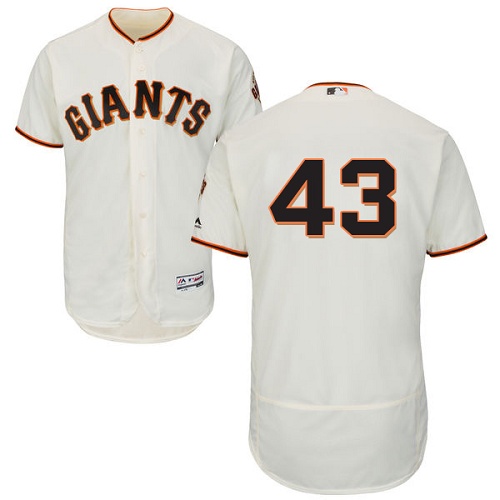 San Francisco Giants #43 Dave Dravecky Cream Flexbase Authentic Collection Stitched Jersey Men's