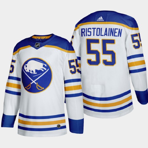 Buffalo Buffalo Sabres #55 Rasmus Ristolainen Men's Adidas 2020-21 Away Authentic Player Stitched Jersey White Men's