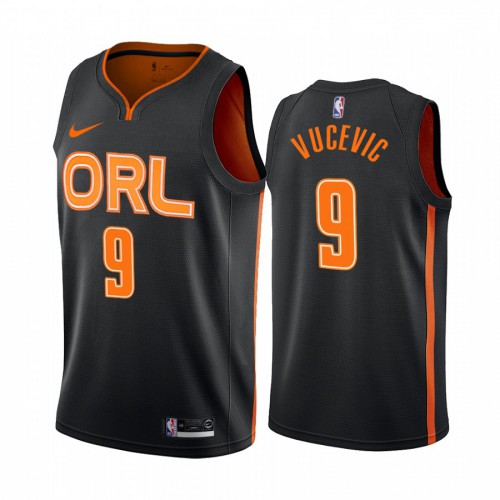 Orlando Magic #9 Nikola Vucevic Mens 2019-20 Black City Edition Jersey Mens