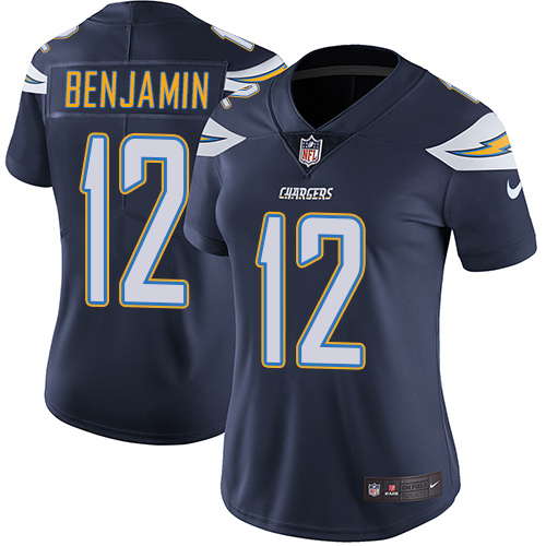 Los Angeles Chargers #12 Travis Benjamin Navy Blue Team Color Women's Stitched Vapor Untouchable Limited Jersey Womens