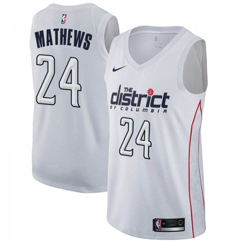 Washington Wizards #24 Garrison Mathews White Youth Swingman City Edition Jersey Youth