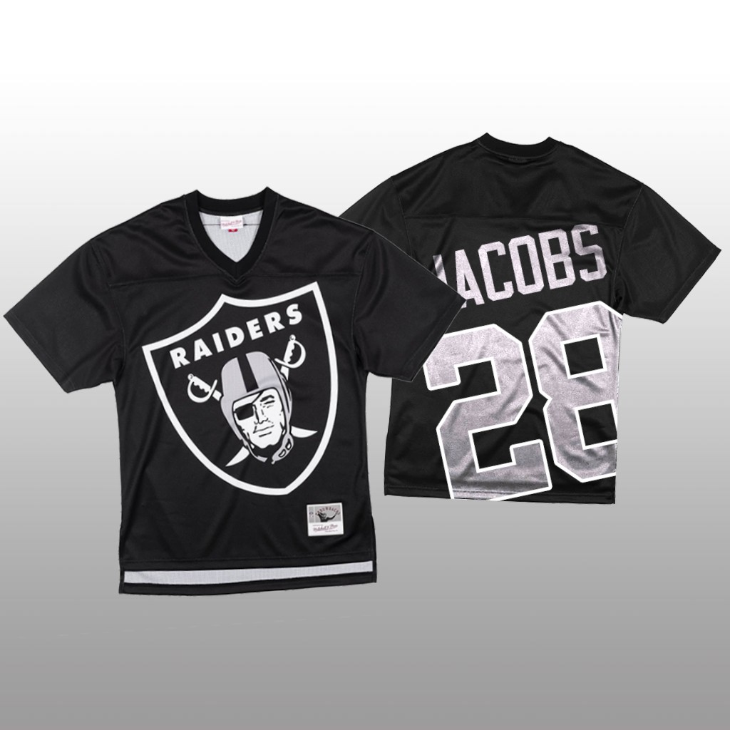 Las Vegas Raiders #28 Josh Jacobs Black Men's Mitchell & Nell Big Face Fashion Limited Jersey