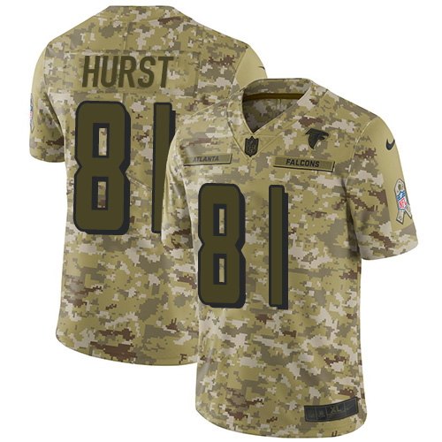 Atlanta Falcons #81 Hayden Hurst Camo Youth Stitched Limited 2018 Salute To Service Jersey Youth