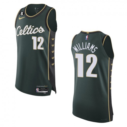 Boston Boston Celtics #12 Grant Williams Turquoise 2022-23 Authentic Jersey - City Edition Mens