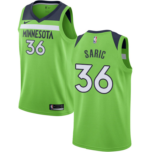 Minnesota Timberwolves #36 Dario Saric Green Swingman Statement Edition Jersey Mens