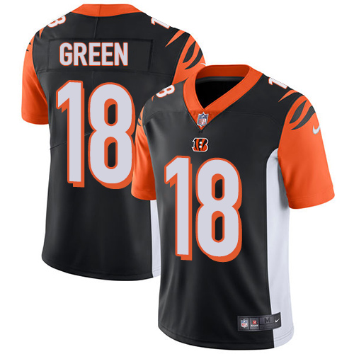 Cincinnati Bengals #18 A.J. Green Black Team Color Men's Stitched Vapor Untouchable Limited Jersey Men's